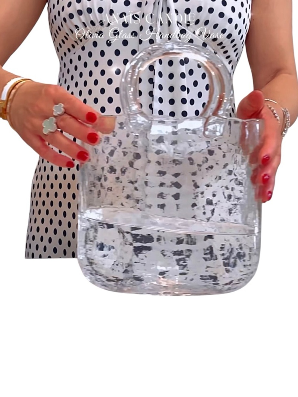 Glass Handbag Welcome Spring Flowers